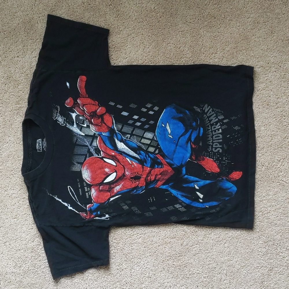MARVEL spiderman black T-shirt